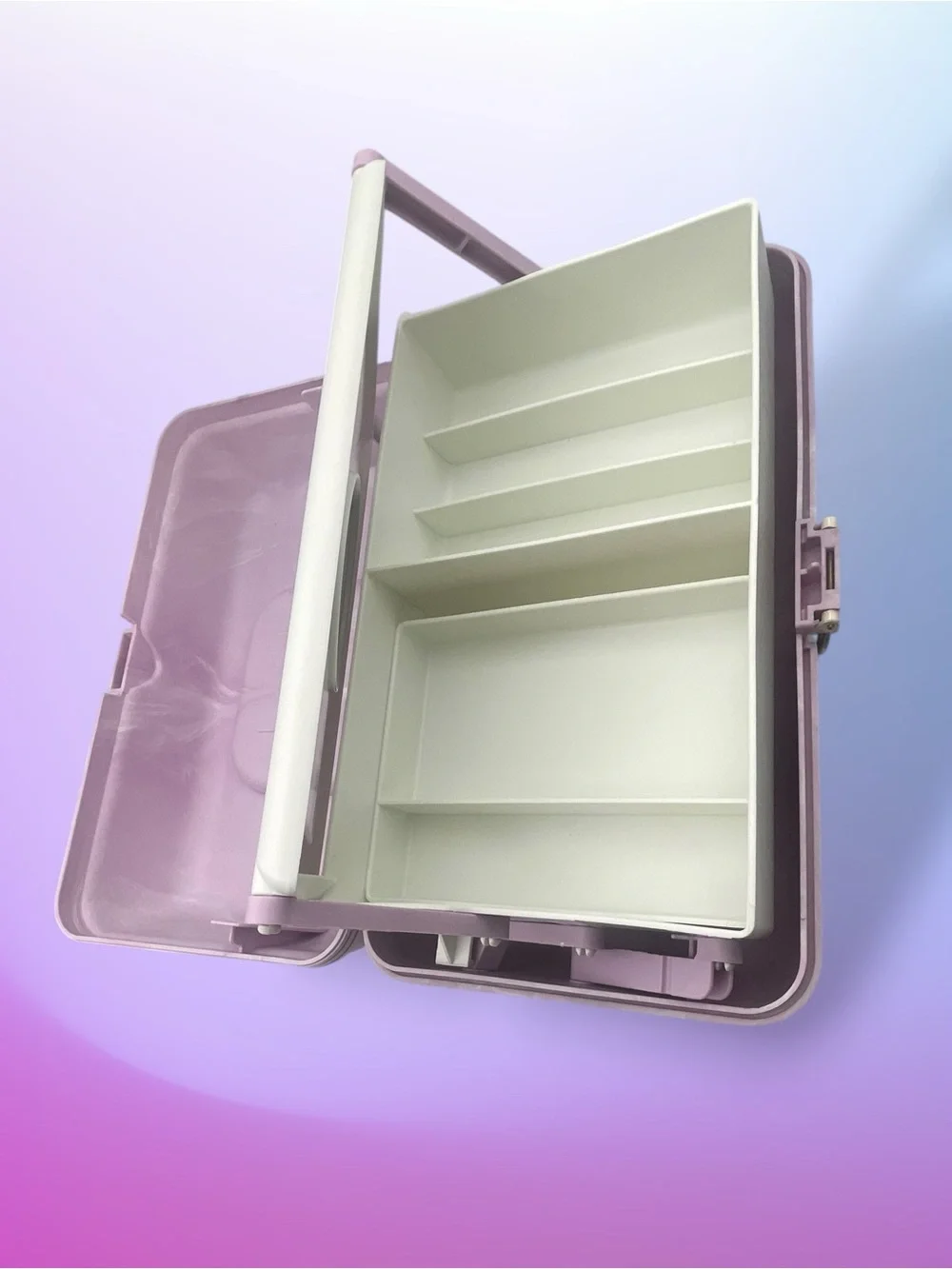 Vintage 90s Caboodles Lavender Makeup Case Retro Cosmetic Organizer
